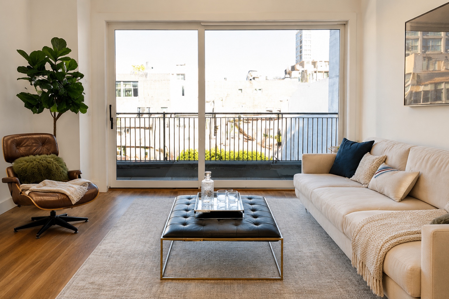 Bright residential living room